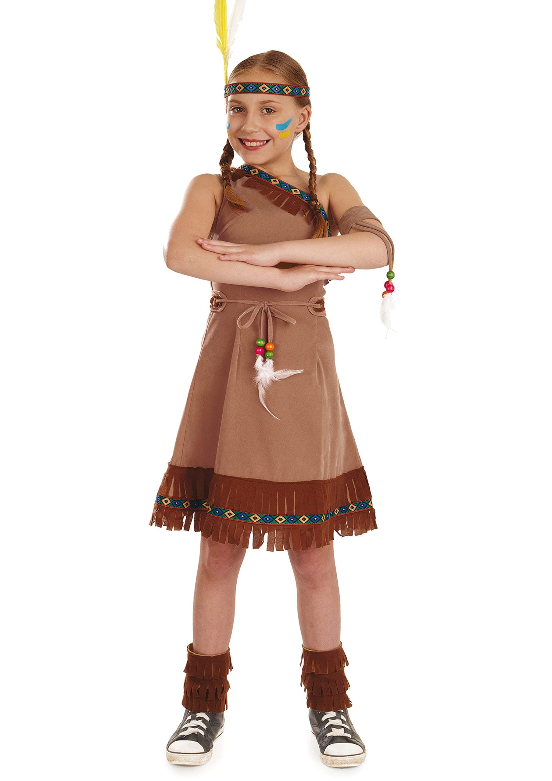 Age 6 - 8 Yrs M Fun Shack Child Indian Girl Costume - Age 6 - 8 Yrs M
