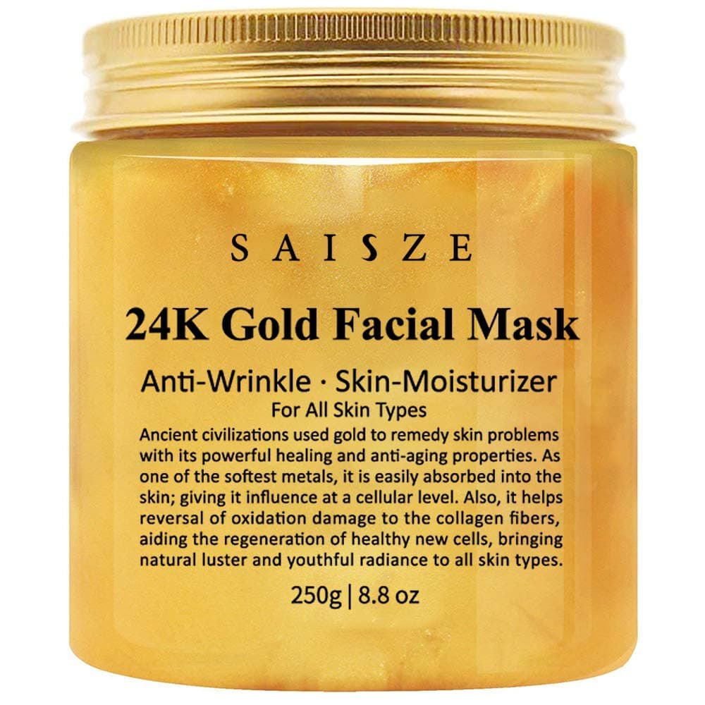 SAISZE 24k Gold Face Mask, Anti-Wrinkle Anti-Fine Lines Anti-Toxin and Face Moisturizer, Facial treatment - 6.8oz