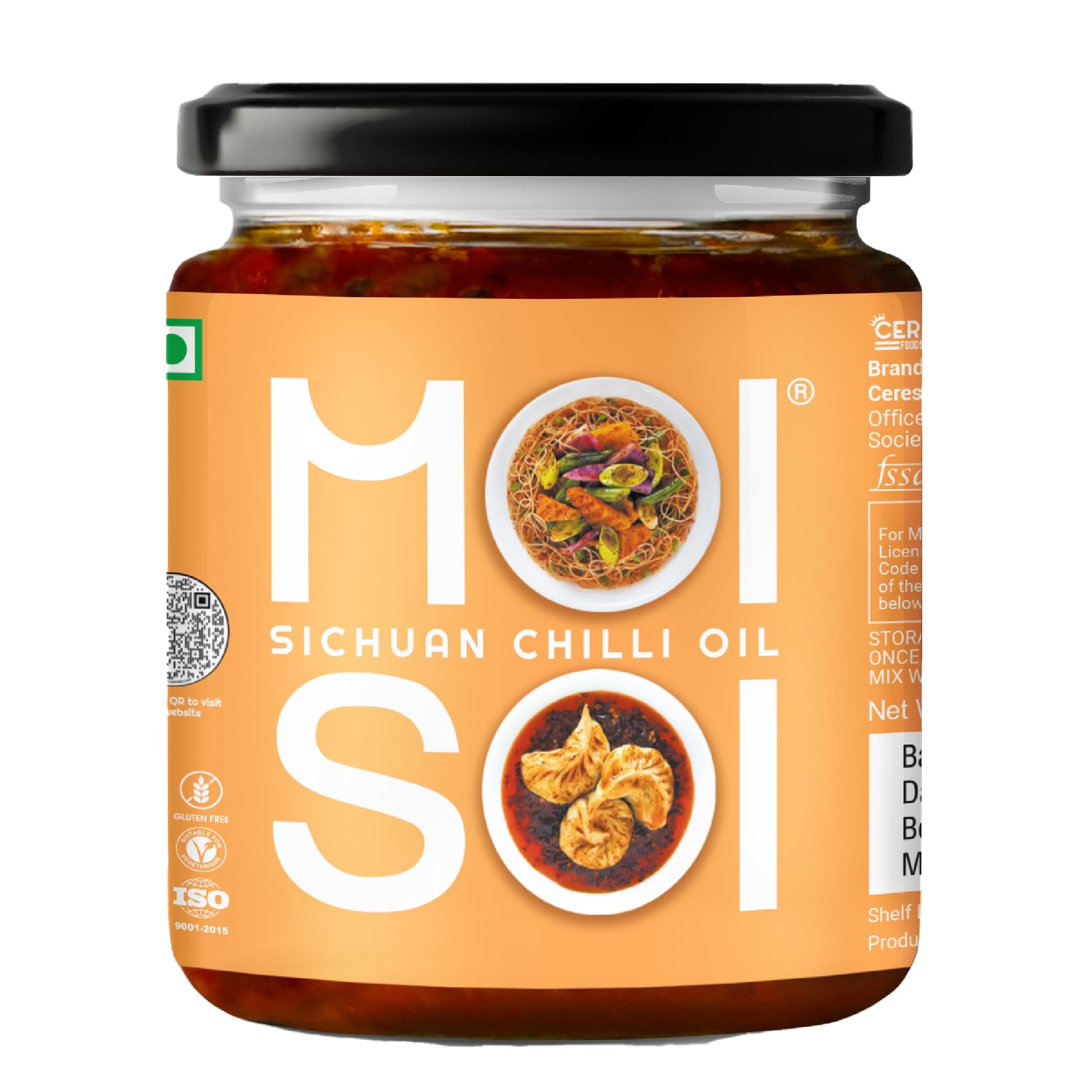 MOI SOI® Sichuan Chilli Oil- (175gms | Vegan Friendly | No MSG | Dip with momos, pizza, noodles, snacks, etc.)