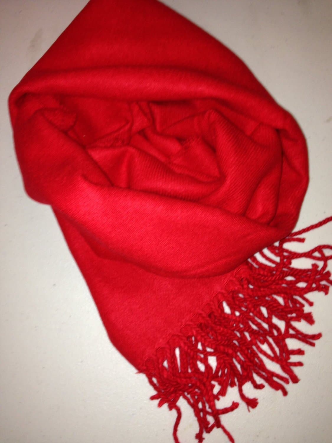 RED SCARF: Elegant, Cashmere Feel Scarf 72" x 12" New 2014 Spring Collection