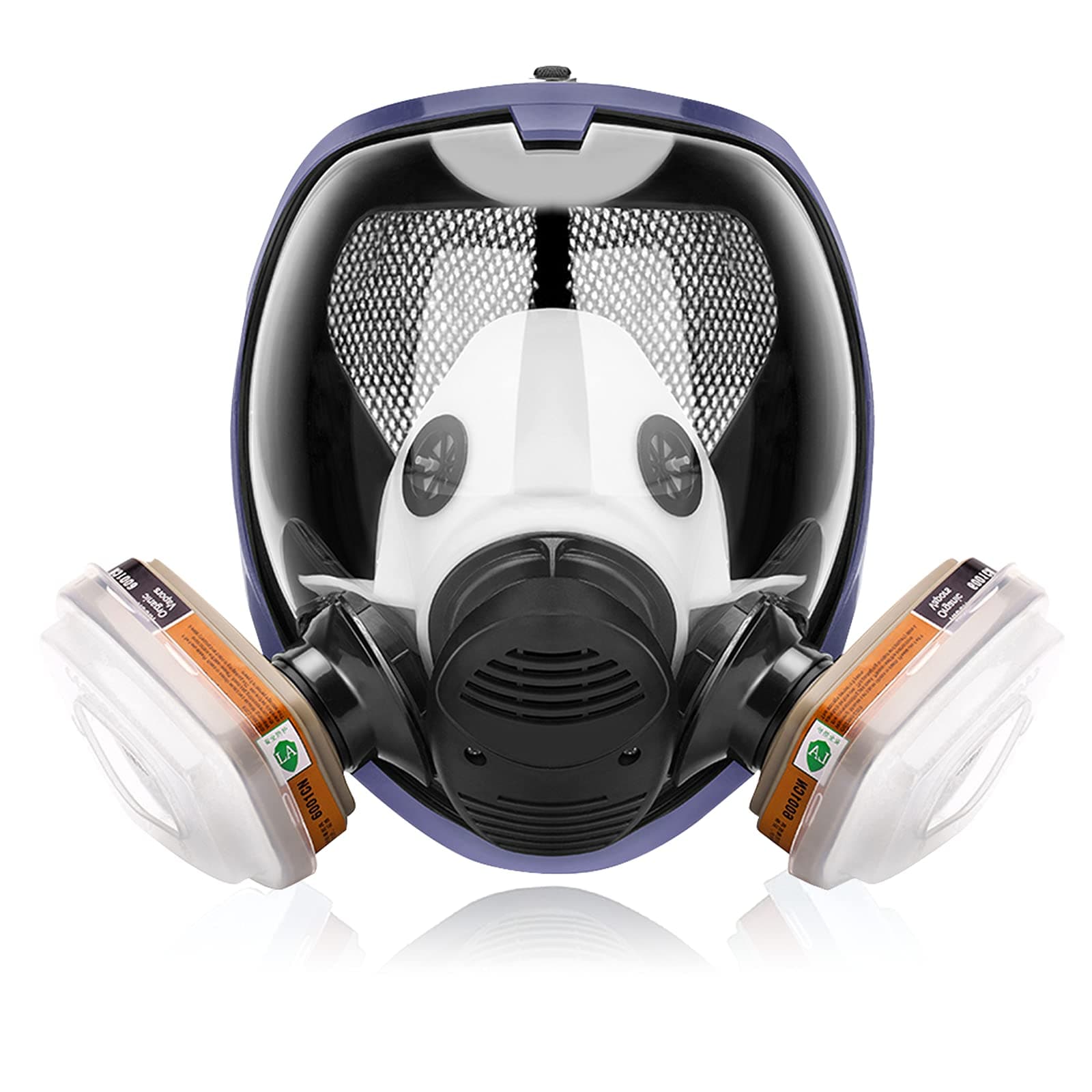 17in 1 Reusable Full Face Respirator Widely Used in Paint Sprayer, Chemical,Woodworking,Dust Protector