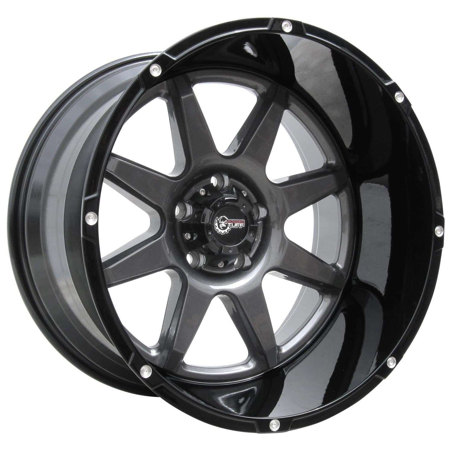 RT800 20" Wheels Rims 20x12 5x139.7 5x5.5-44 Offset Fits Dodge Ram 1500 Set of 4 Anthracite Gunmetal Black Gloss