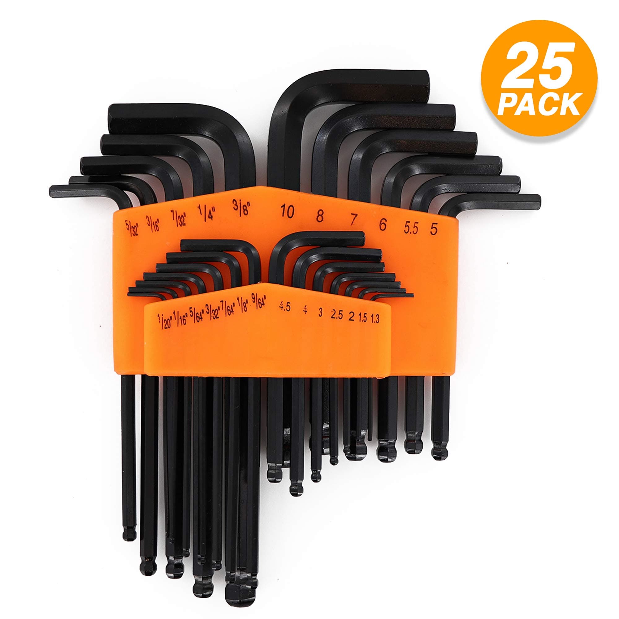 Ram-Pro Hex Socket Driver Long Arm Allen Wrench Set Grade T-Handle Combo Set Tools Kit for Turning Screws