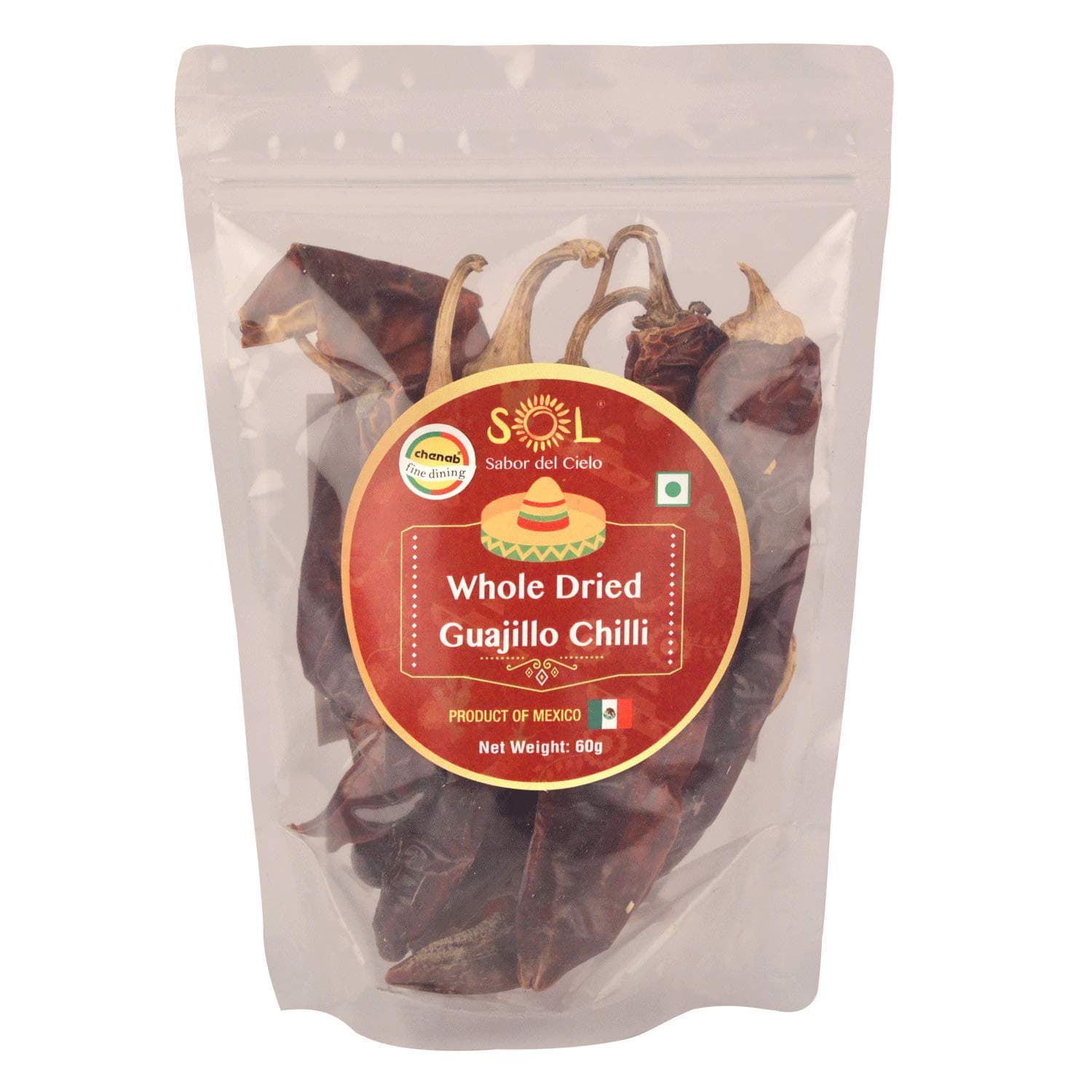 Sol Whole Dried Guajillo Chillies with stem (60)