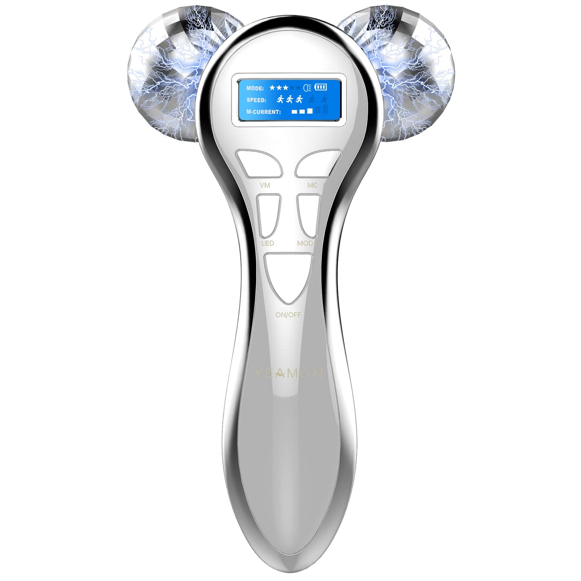 Yeamon 4D Microcurrent Facial Massager Roller, Electric Face Lift Beauty Roller Body Massage
