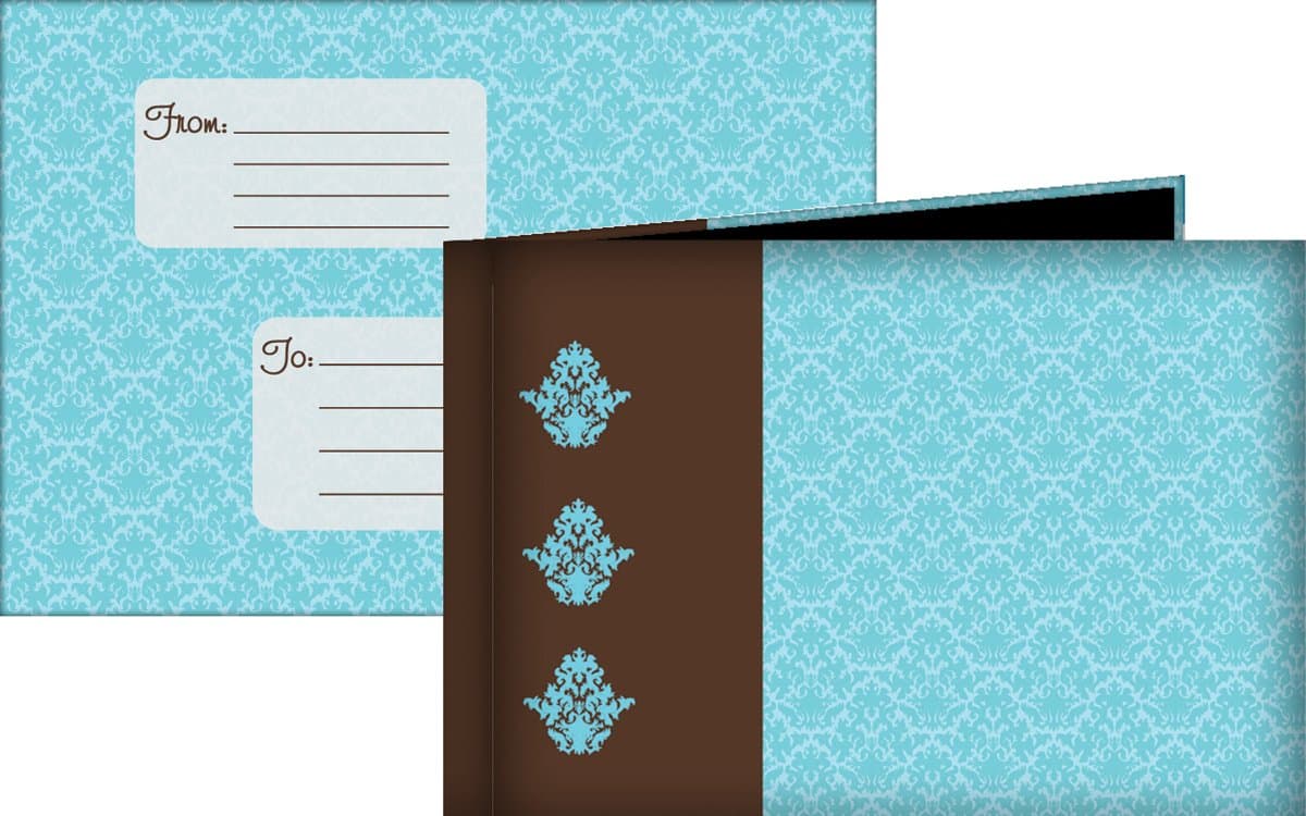 Unibind MyBook Collection 4x6 PhotoBook Album w/Envelope: Pattern Blue & Brown