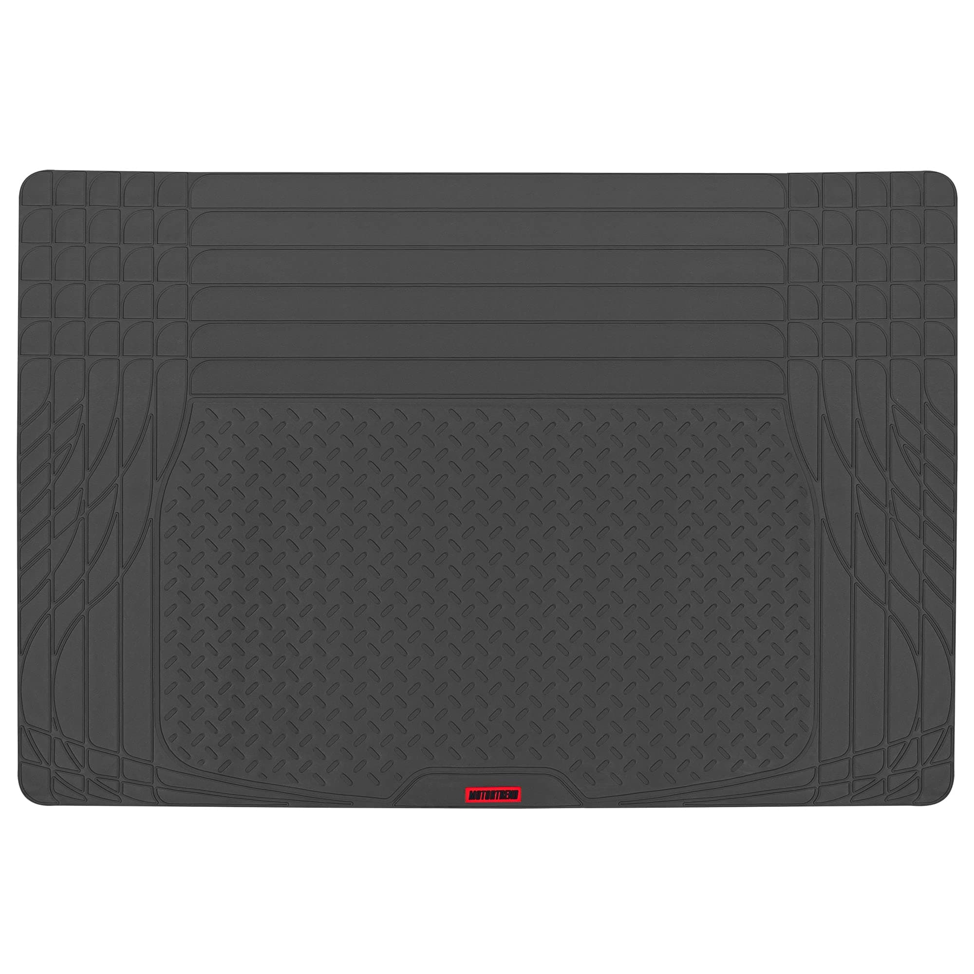 Motor Trend FlexTough SUV Cargo Liner & Car Trunk Mat - Universal Trim-To-Fit All Weather Cargo Mats for Back of SUV - SUV Trunk Mat & Trunk Liner Floor Mat Cargo Cover - Trunk Cover 47.5"in x 32.2"in