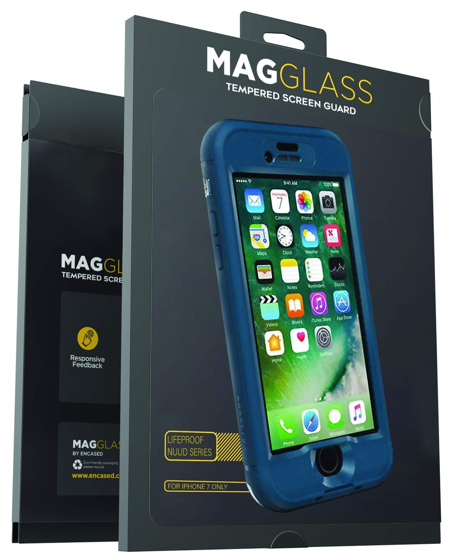Magglass Custom Screen Protector for Lifeproof Nuud Case (iPhone 7) Tempered Glass Only, Case Not Included