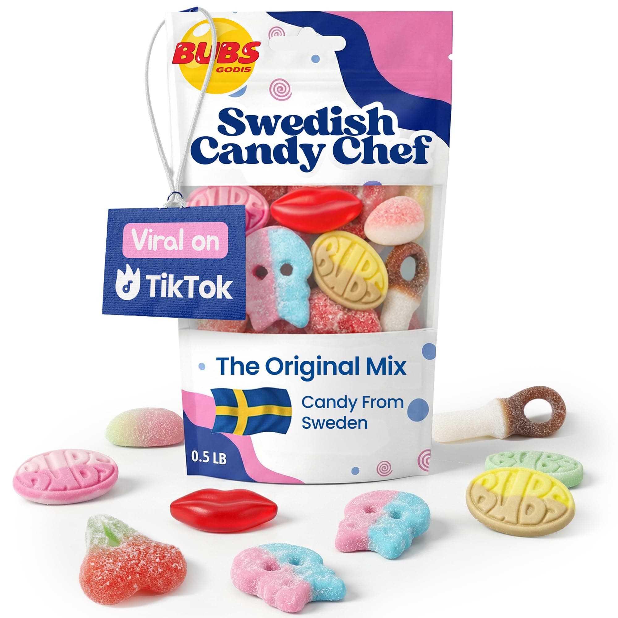 Swedish Candy Chef Mix - Bubs Swedish Candy - Variety Pack - Hand Packed in Sweden - .5LB