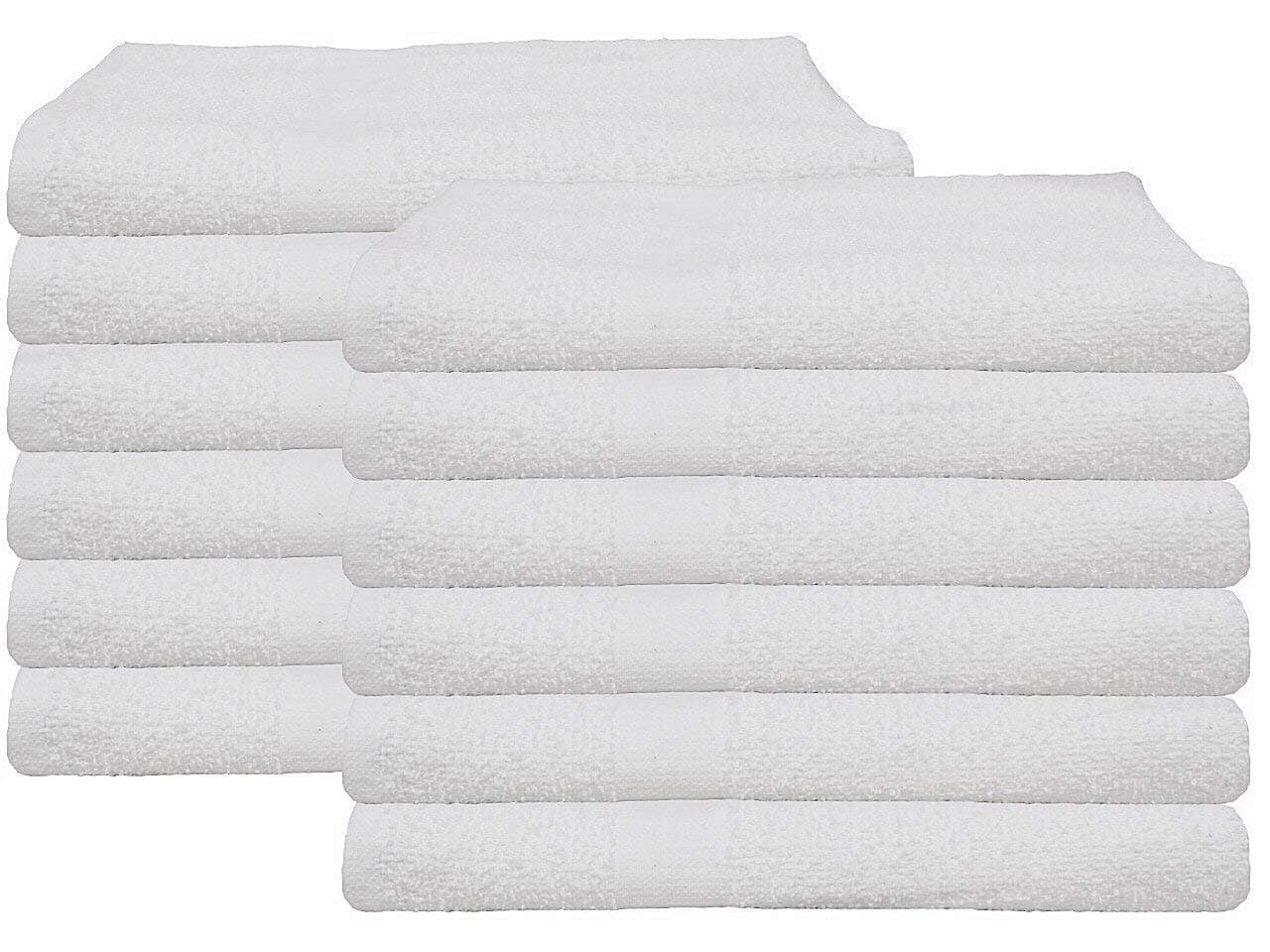 6 (1/2 Dozen) Cotton Economy Bath Towels Utility Grade 20x40 By OMNI LINENS