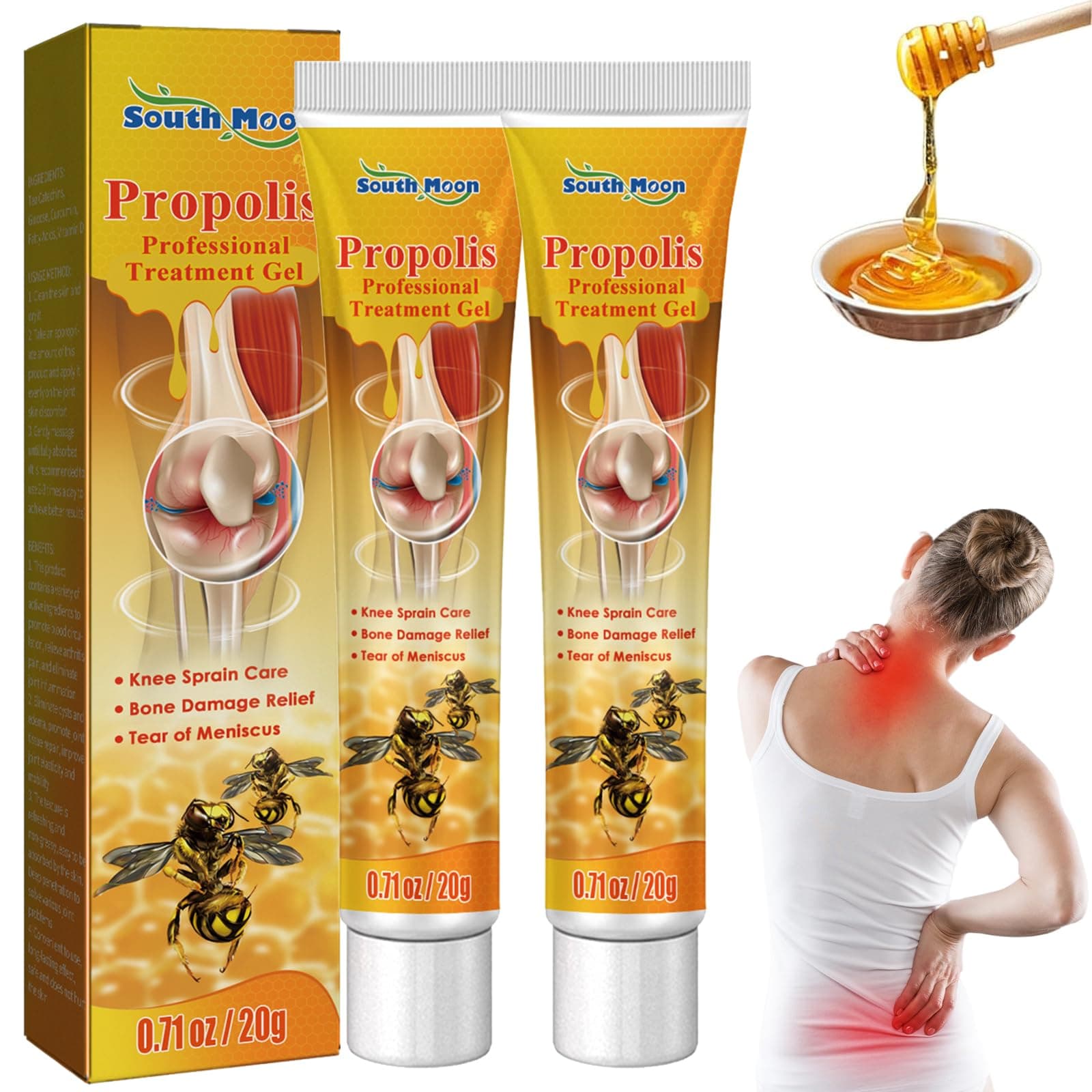 Xumann2PCS Bee Venom New Zealand Professional Gel Set, Beevenom Joint Relief Gel