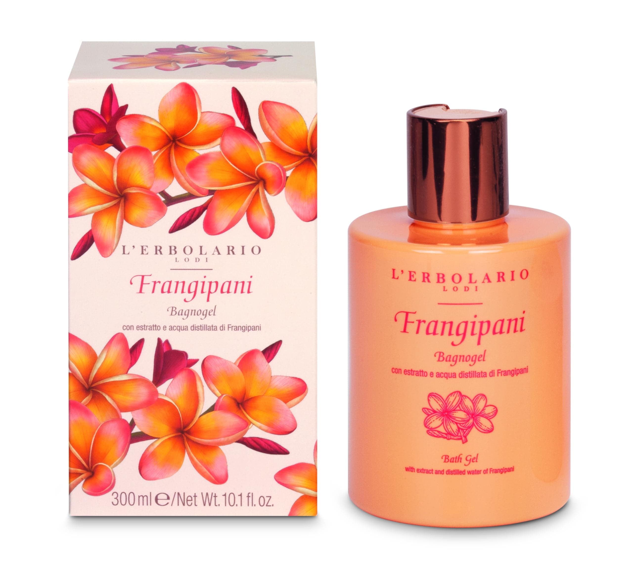 Shower Gel – Moisturizing Body Wash with Citrus Floral Scent – Toning Body Soap for Smooth Skin and Delicate Care - Frangipani - 10.1 oz