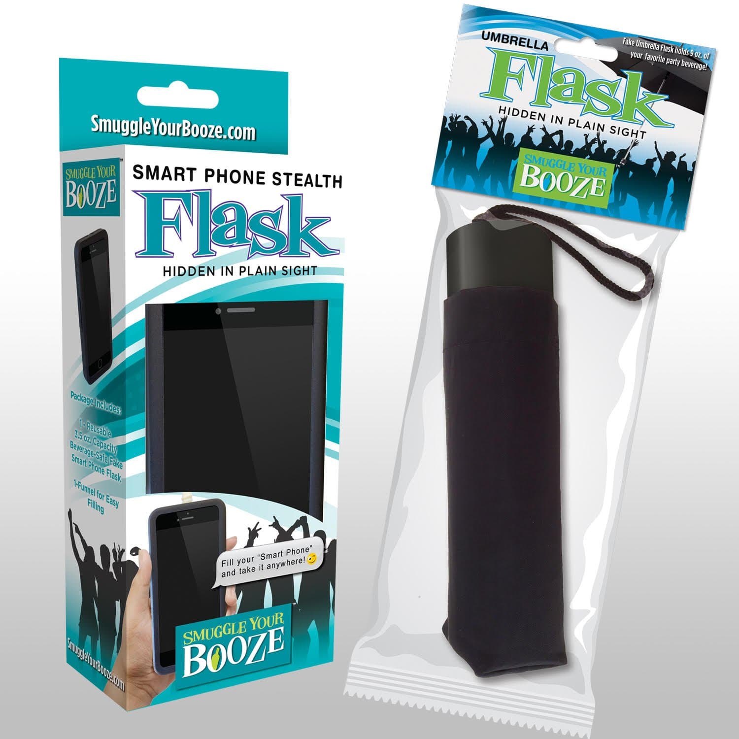 Smuggle Your Booze Smart Phone + Umbrella Flask
