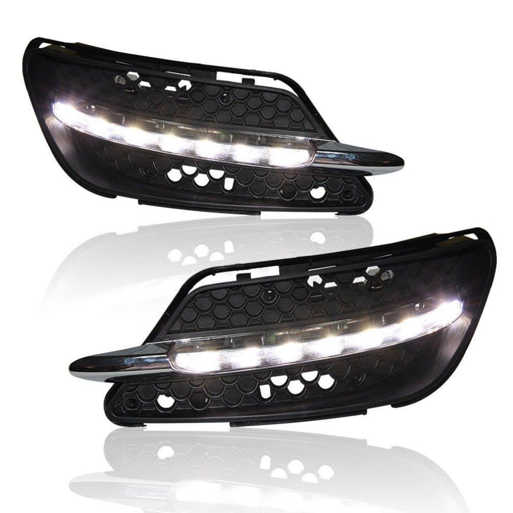 1 Pair Set of LED Daytime Running Light LED Lamp DRL for W204 Cclass C300 Sport C63 AMG 2007-2012