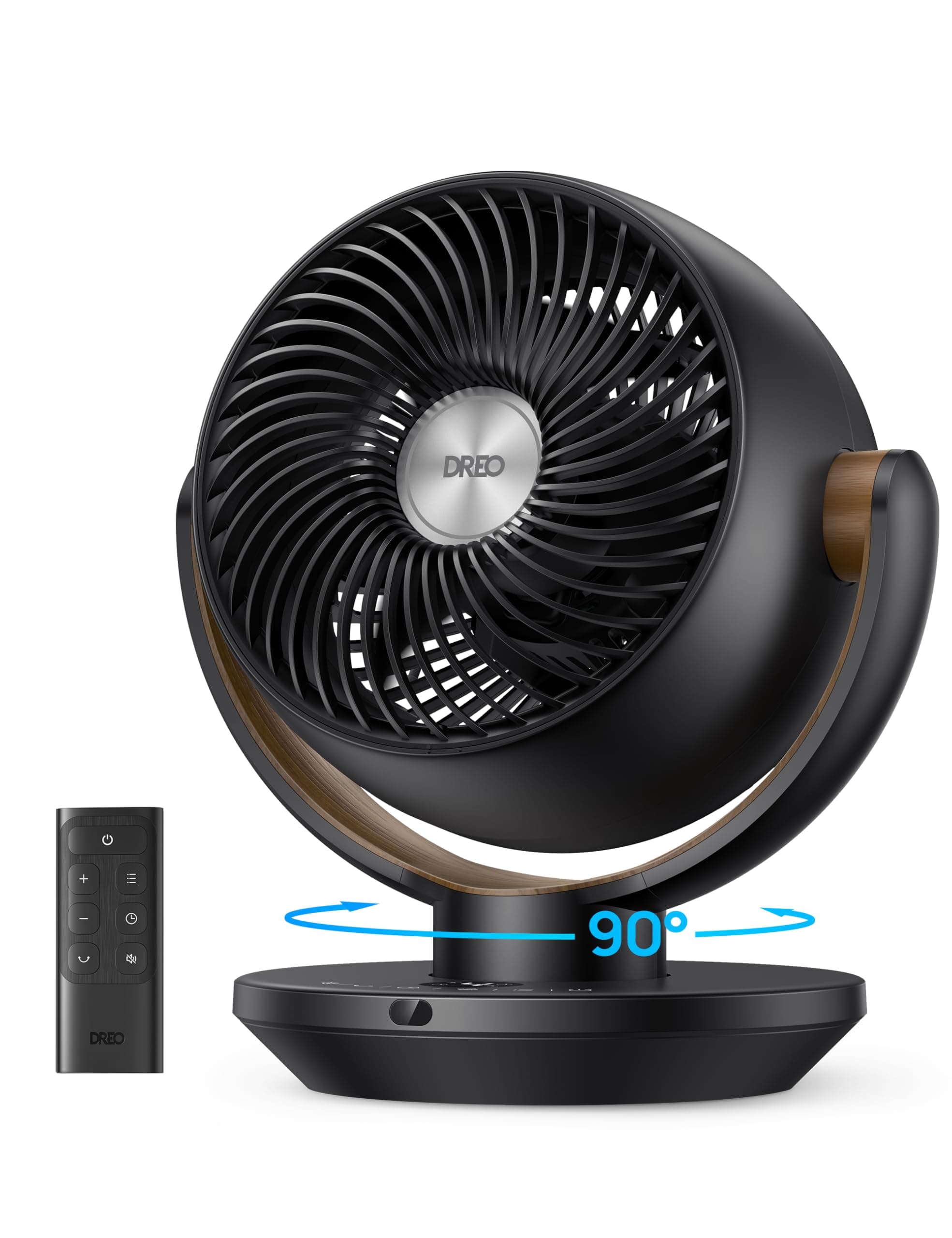 Dreo Room Fan, Computer Air Fan with Remote Control, 28cm Whole Room Table Fan, Powerful Airflow of 1.8 m