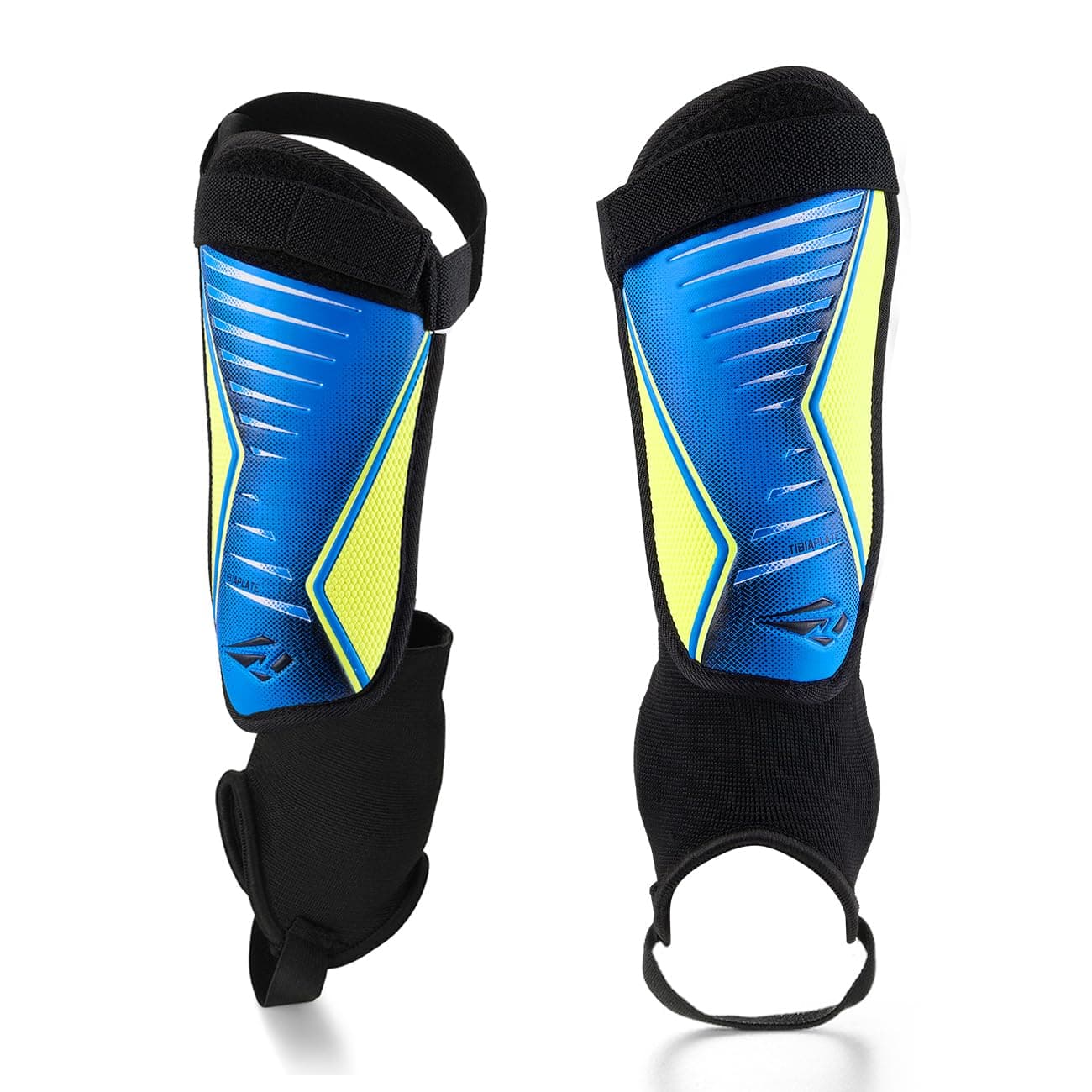 Rawxy Football Soccer Shin Guard with Ankle Protection Exceptional Flexible Soft Light Weight - for Adult Junior Youth Boys Girls
