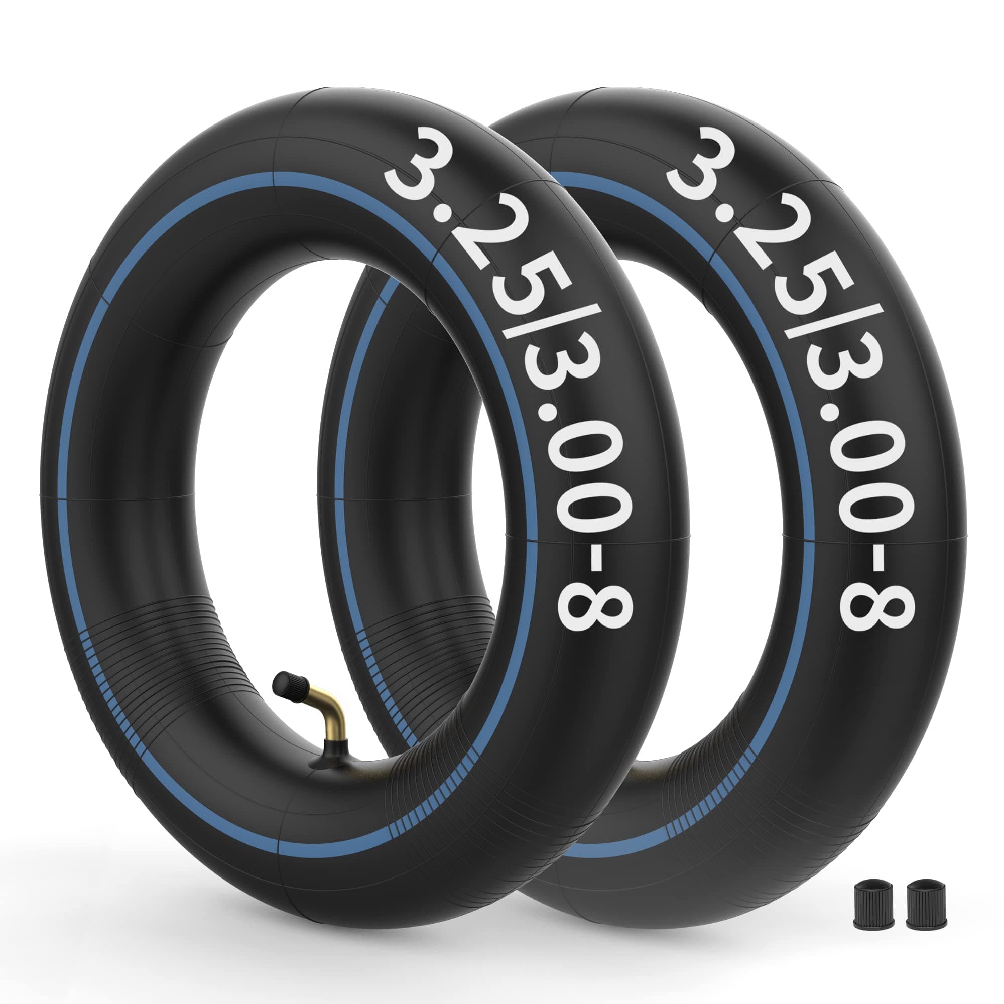 3.25/3.00-8 Inner Tube with TR-87 Angled Stem for 8 Inch Wheelbarrow Scooters Mini Chopper Tire Go Kart ATV Pack of 2