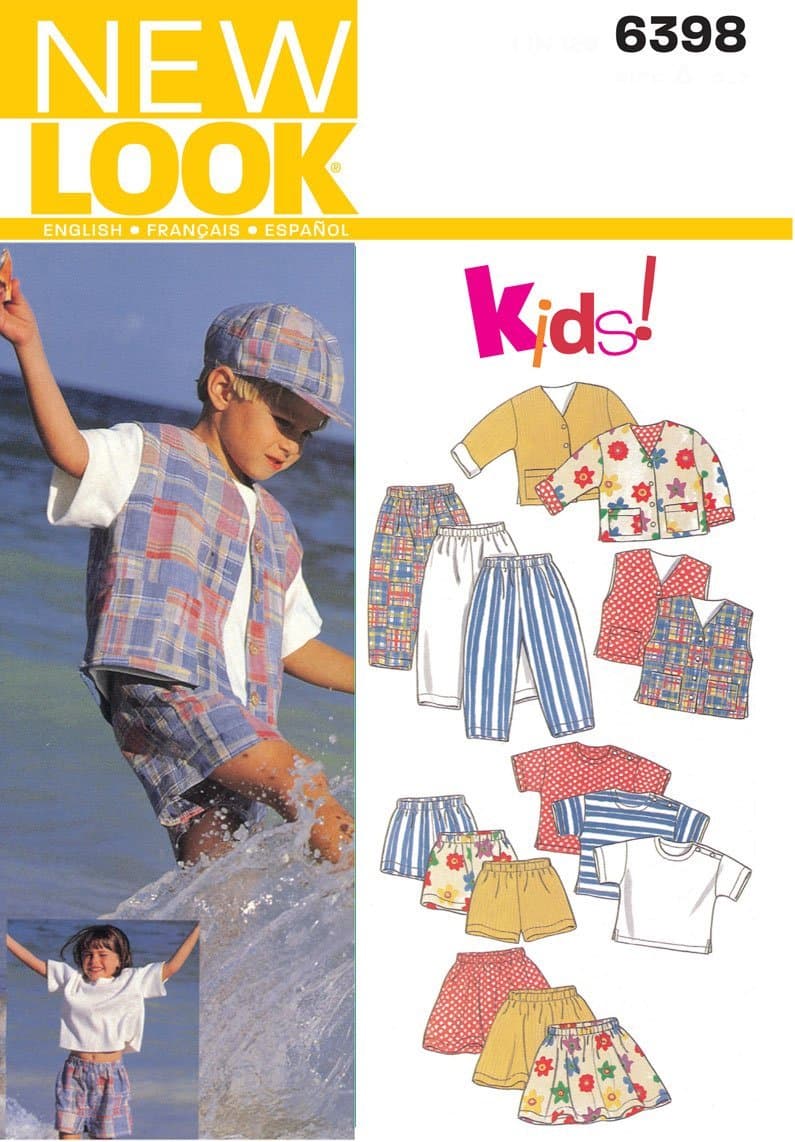 New Look 6398 Size A Child Separates Sewing Pattern, Multi-Colour