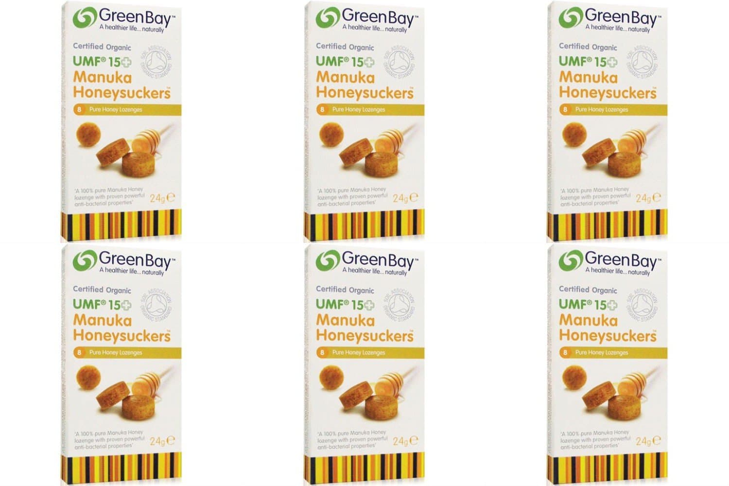 (6 PACK) - GreenBay Harvest - 12+ NPA Manuka Honey | 8 lozenges | 6 PACK BUNDLE