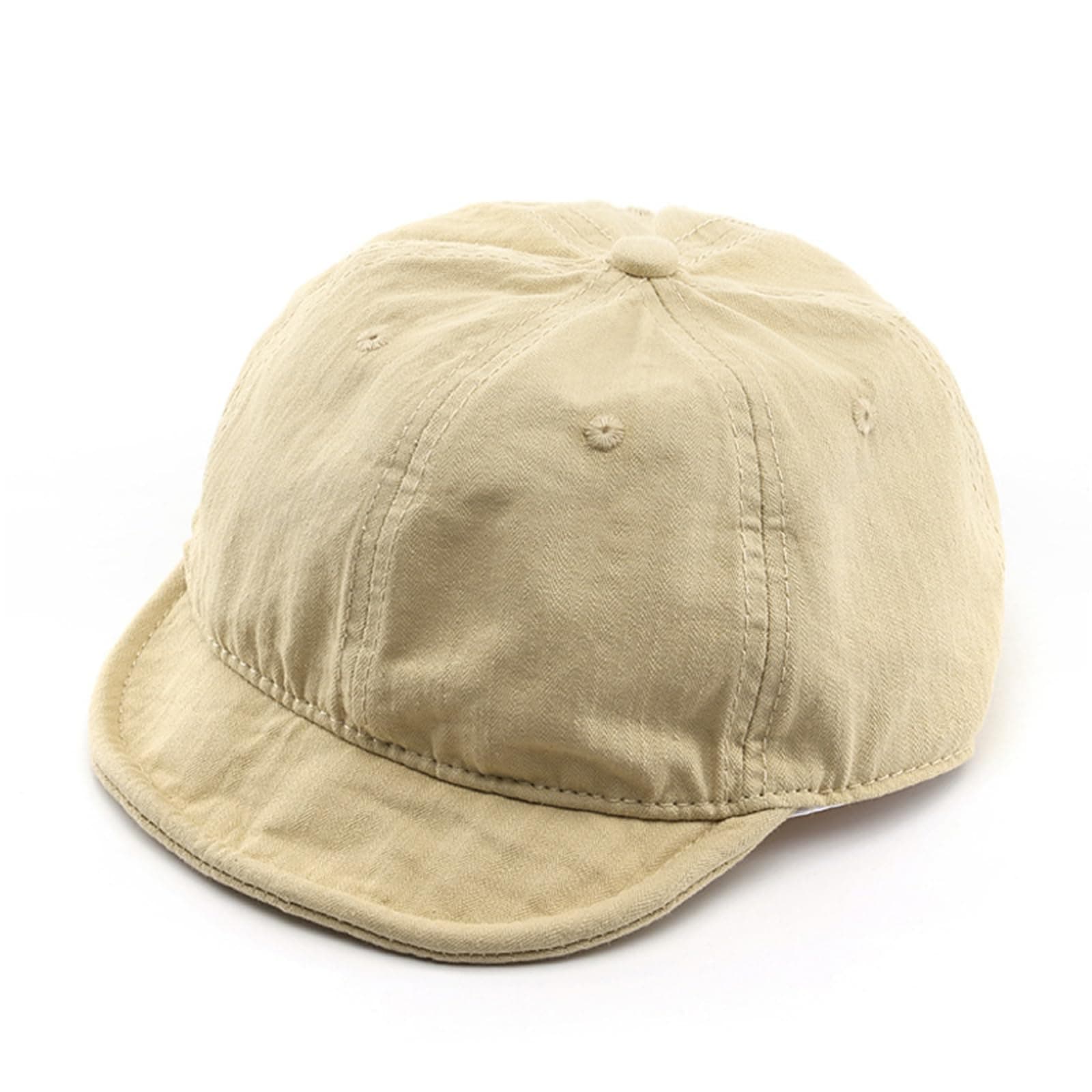 Women's Vintage Short Brim Baseball-Cap Adjustable Unstructured Soft Cotton Plain Dad-Hat for Men Women