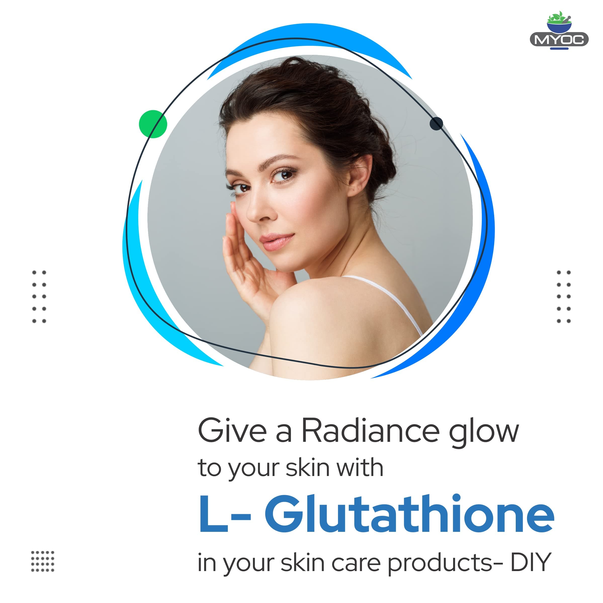 Myoc L-Glutathione Powder -1.97oz L Glutathione Powder for Skin Whitening, L Glutathione Powder Pure, Cosmetic Grade L-Glutathione Powder, Non-GMO, Paraben & Sulfate Free