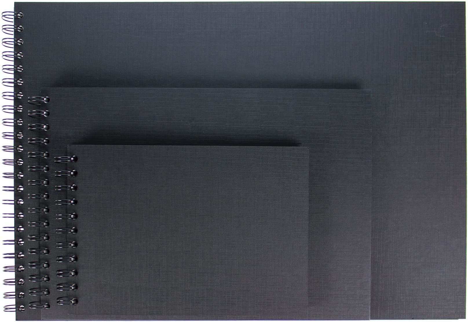 Black Sketchbook Photo Album A3 Landscape Ringbound with Black Paper 20 Sheets