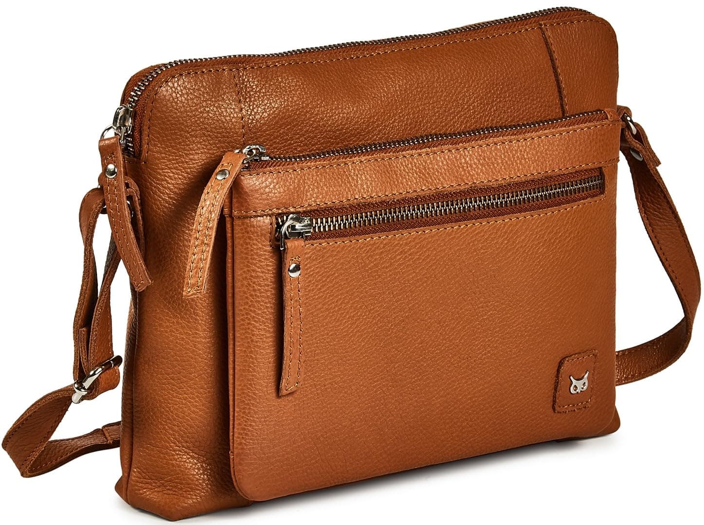 Small Soft Pebbled Real Leather Crossbody Handbags Purses Sling Crossover Shoulder Bag