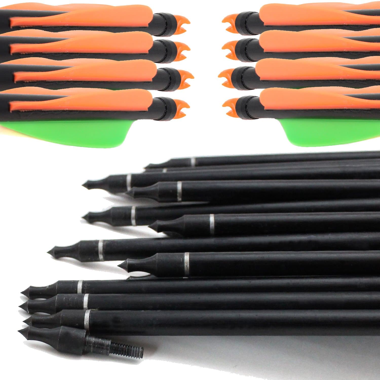 Fiberglass Screw-In Tips Arrow Target Practice Arrows 32" inches, (24 Pack)