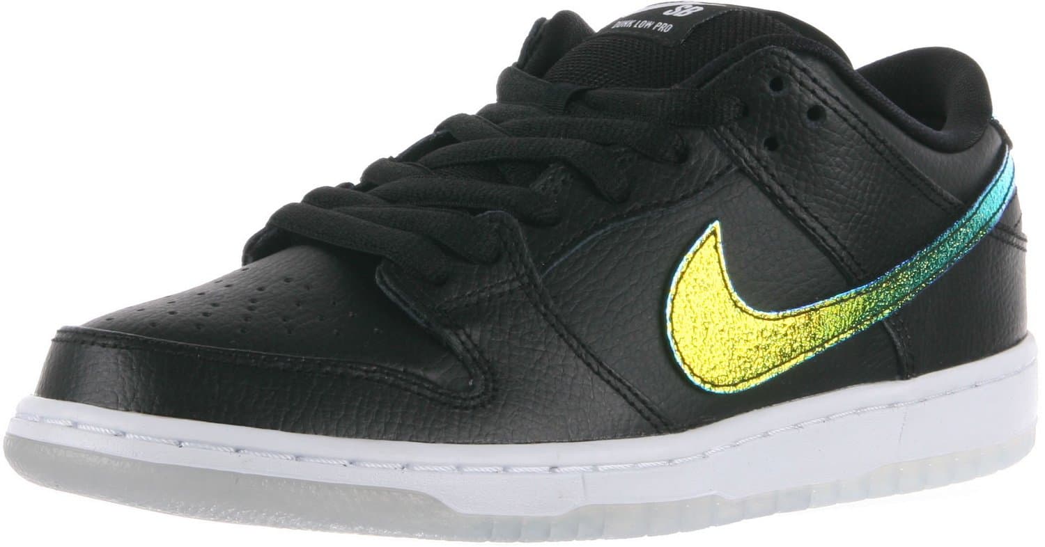 Nike Men's Dunk Low Pro SB, BLACK/MULTI-COLOR-WHITE, 8 M US