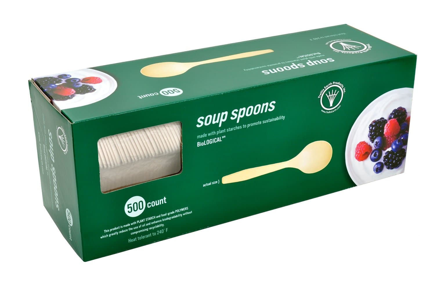 WFS-68 BioPlastic Soup Spoon, 5.6" Length (6 Packs of 500)