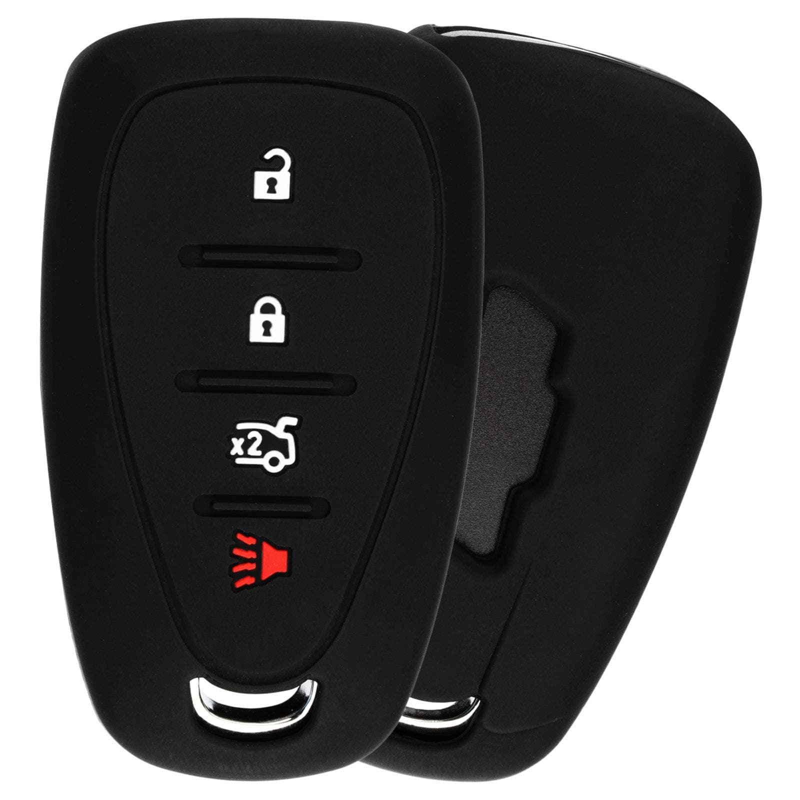 For 16-19 Chevy Camaro Cruze Malibu Spark Traverse Volt Rubber Keyless Entry Remote Key Fob Skin Cover Protector 4btn HYQ4AA, HYQ4EA