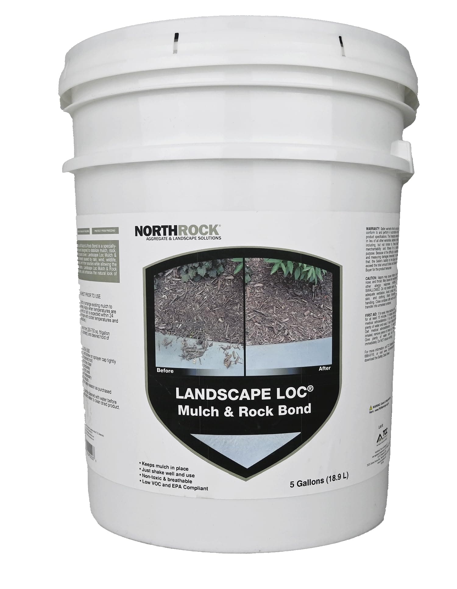 Mulch & Rock Bond (5 Gallon, 1) - Landscape Glue for Mulch, Rock, & More
