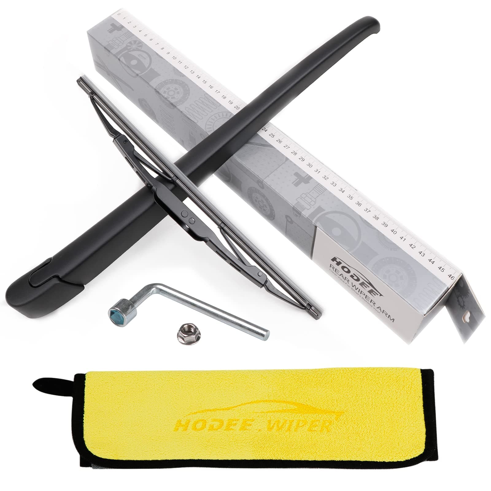 Rear Wiper Arm Blade Nut Set Replacement for KIA Sportage 2005-2010,Hyundai Tucson 2004-2009,Back Windshield Wiper Assembly with Window Wiper Cap Cover Accessories,98811-2E500