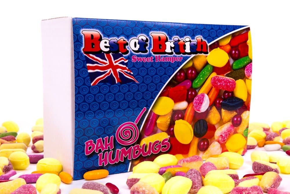 Best of British Sweets Hamper - 1.6kg Lemon Sherbets, Aniseed Balls, Torpedoes, Rhubarb & Custards, Wine Gums & More! Great Birthday Gift