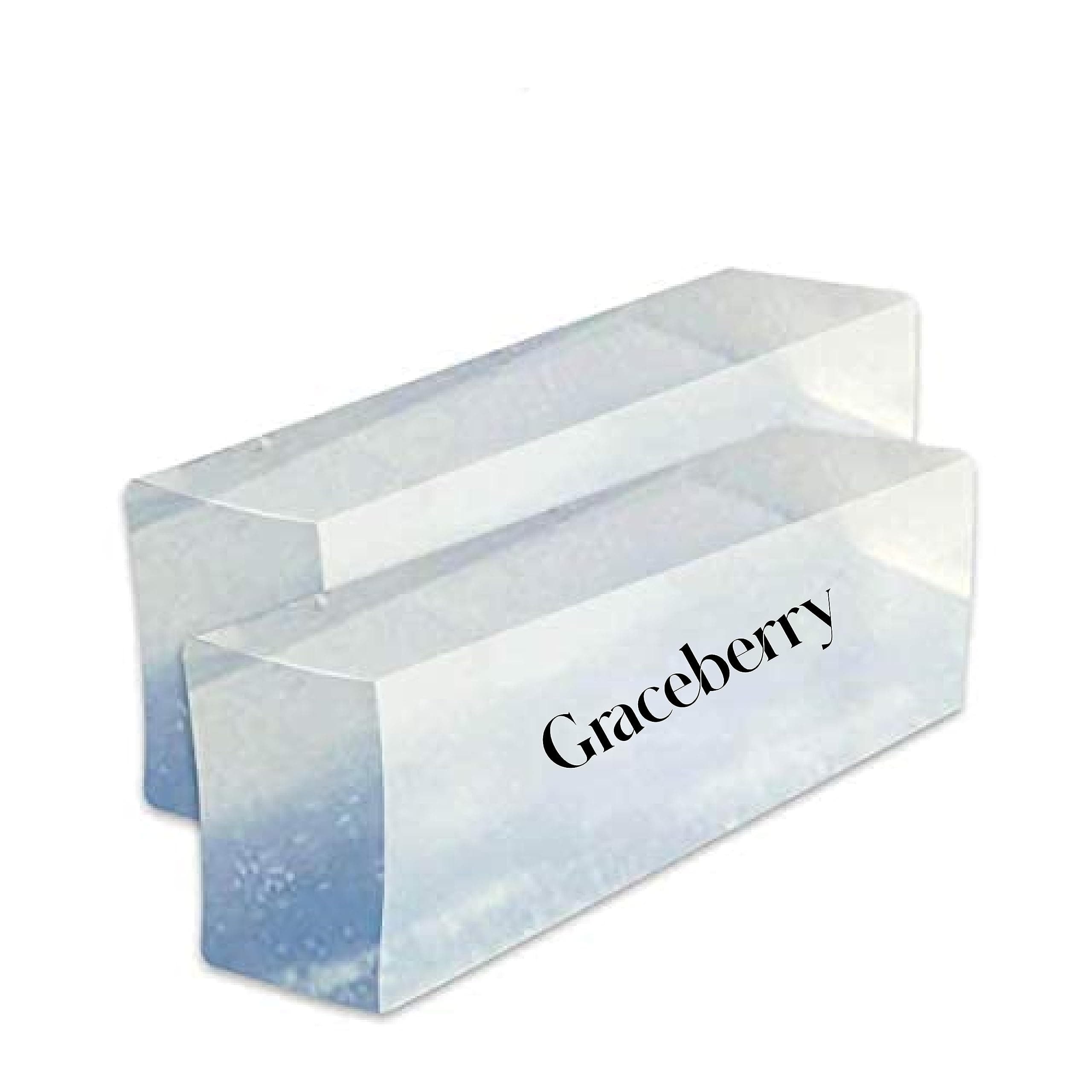 Graceberry Clear Glycerin Melt and Pour Soap Base – Free from Parabens, SLS, Tallow, and Alcohol | Transparent Soap Base for DIY Soap Making (950g)