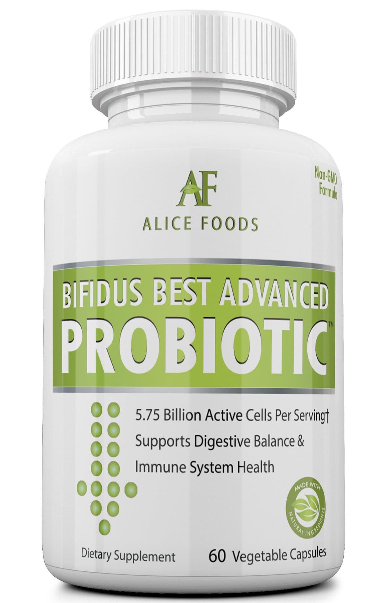 Fast Natural Bloating Relief - Bifidus Best Advanced Probiotic 60 Day + Kombucha Guide - Premium Probiotics for Men and Women - for Intestinal Problems, Bloating, Diarrhea, Gas, Bladder, UTI