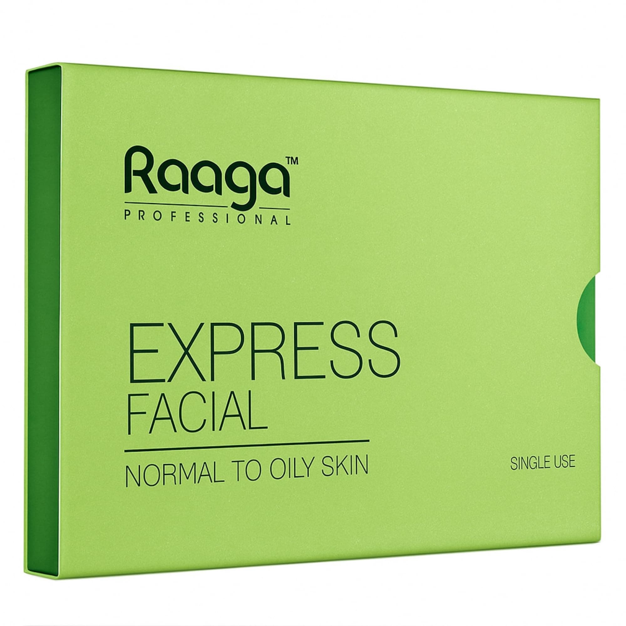 Raaga Professional Express Facial Kit (1+1) | Normal to Oily | 35gm,Green
