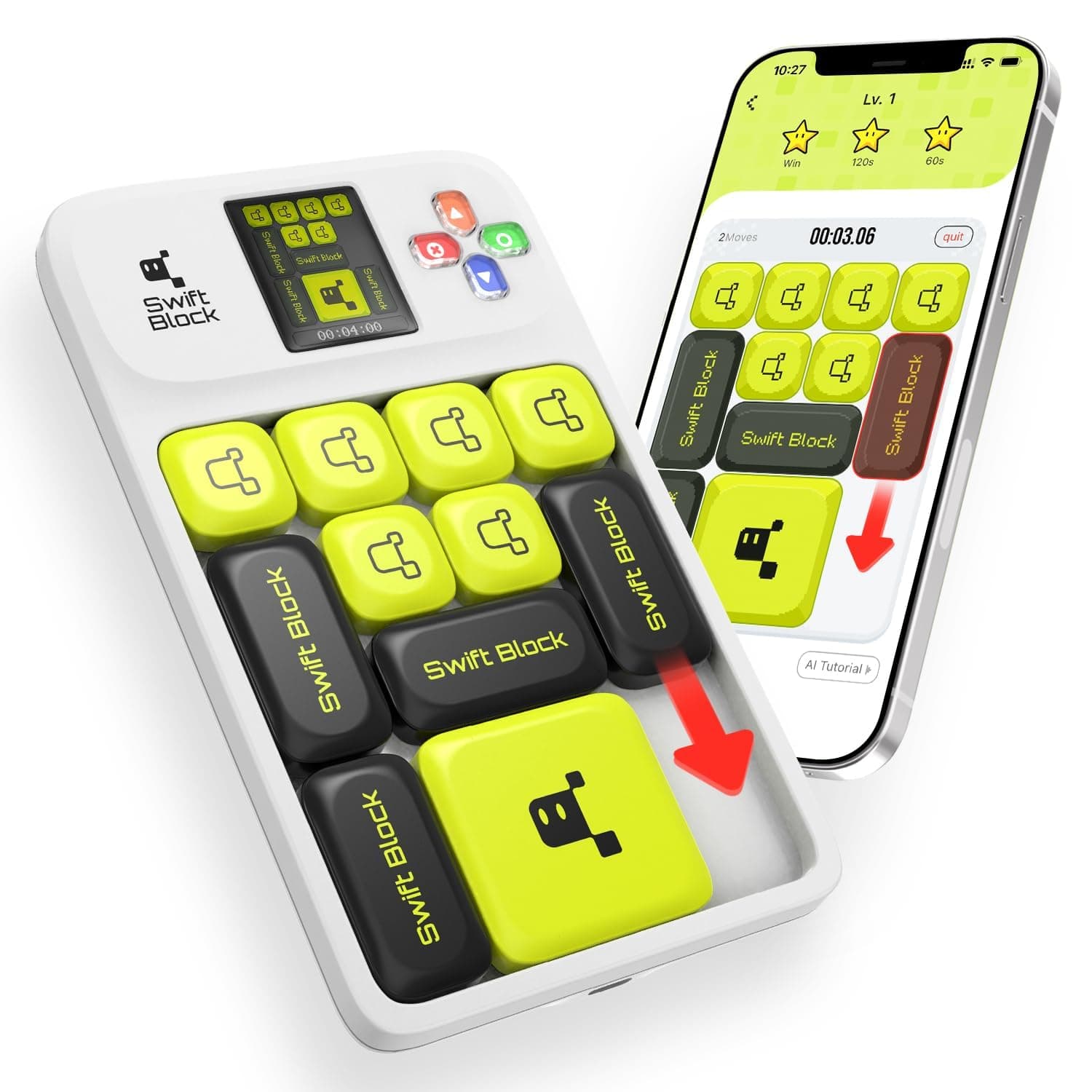 wiSlide Smart Electronic Puzzle & Brain Teaser - 1000+ Levels, Live PVP Battles & STEM Learning Travel Toy, The Ultimate Handheld Gift for Kids Ages 6-12, Teens & Adults.