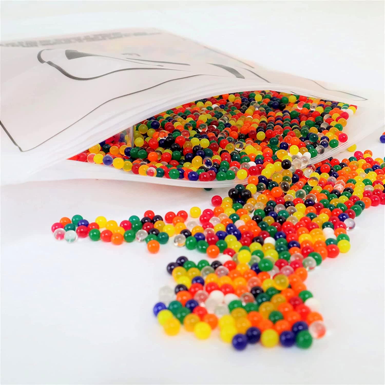 KENOO Water Beads 12000pcs - 15mm Multicolored Gel Balls, Biodegradable & Eco-Friendly Vase Filler for Home Decor, Plants, Crafts, and Stress Relief (65g Pack)