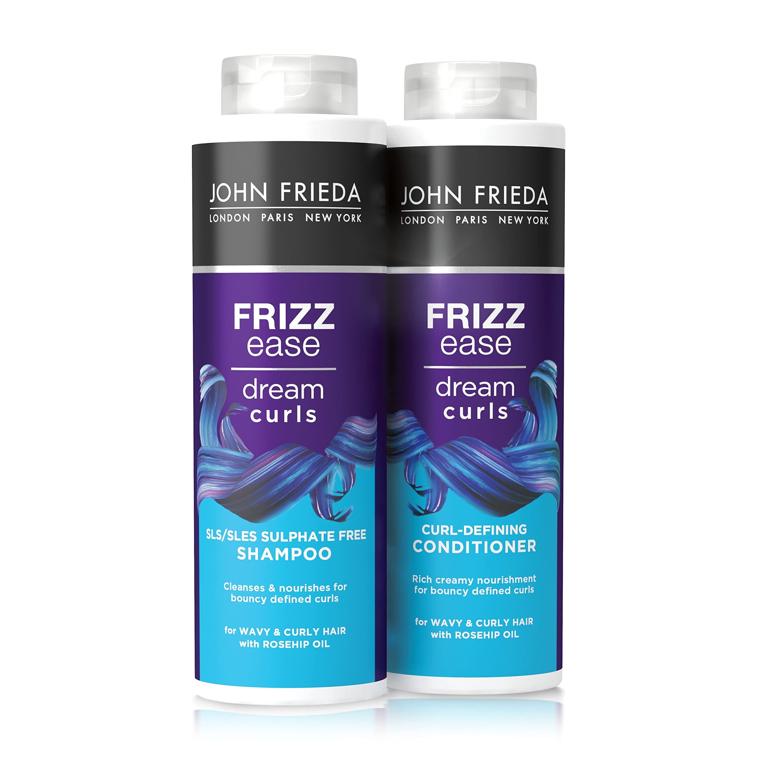 Frizz Ease Dream Curls Shampoo & Conditioner Duo Pack 2 x 500ml, Haircare Bundle for Curly, Wavy Hair, Anti-Frizz Haircare Set for Curls