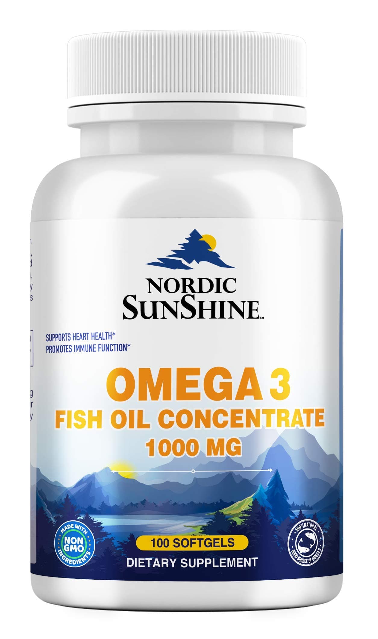 Omega 3 Fish Oil Concentrate 1000mg, 100 Softgels