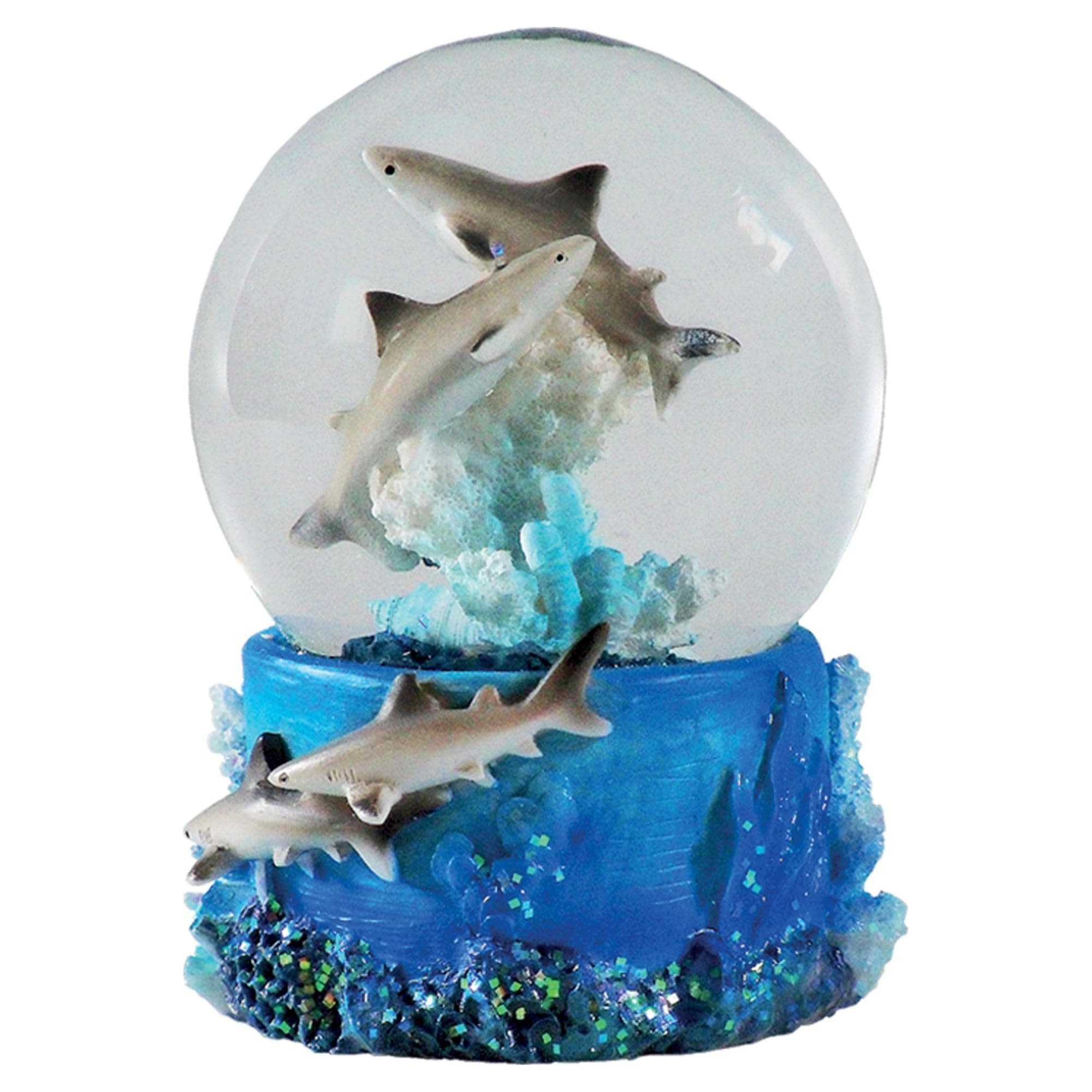 Deluxebase Water Globe - Shark . Shark Snow Globe with Resin Figure and Moulded Base. Great Home Decoration, Ornaments and Gifts