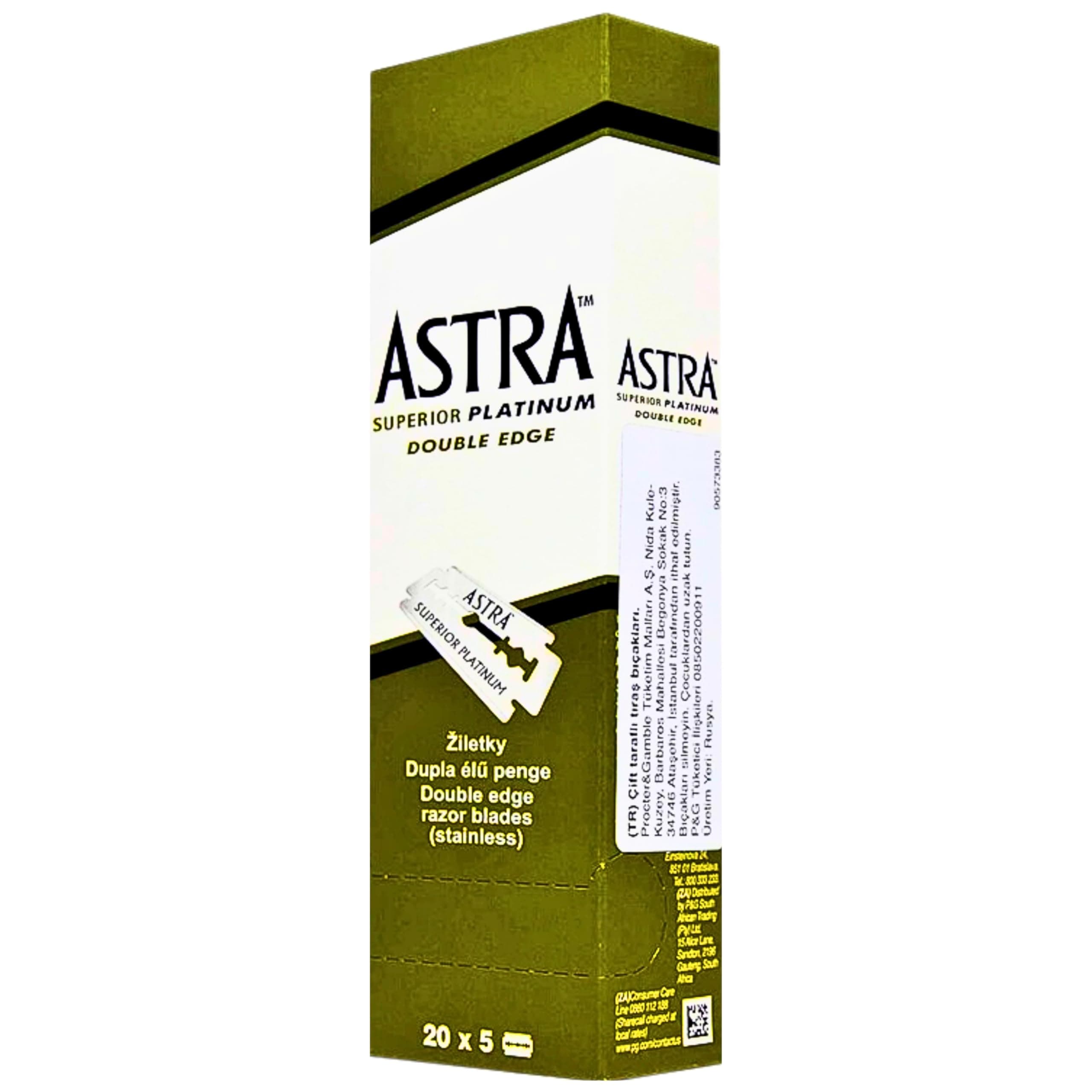 The Shave Factory Shaving of 100 Astra Superior Platinum Double Edge Razor Blade