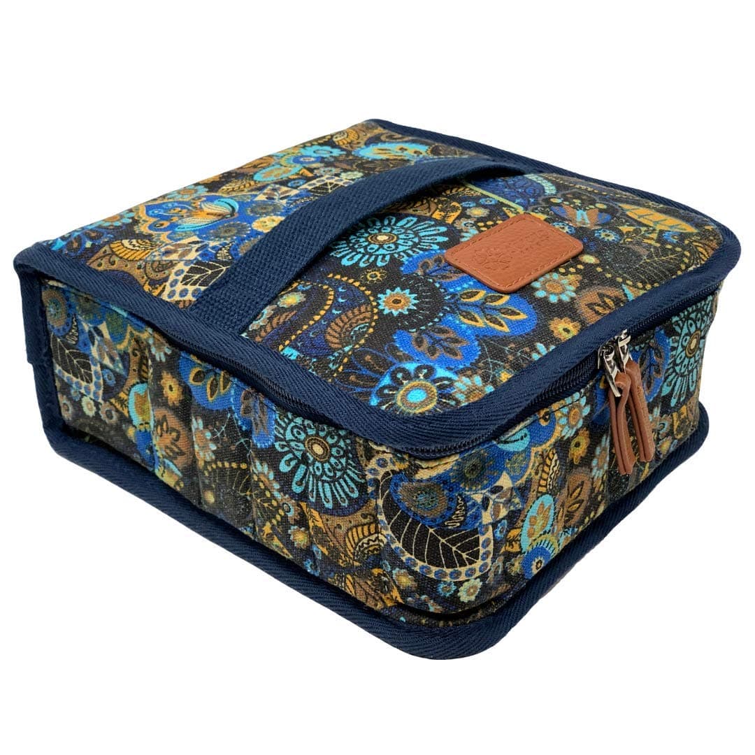 42-Bottle Essential Oil Carrying Case (5ml,10ml,15ml) with Plush Velvet Interior for doTERRA, Young Living Bottles for Aromatherapy Travel or Storage (Azul)