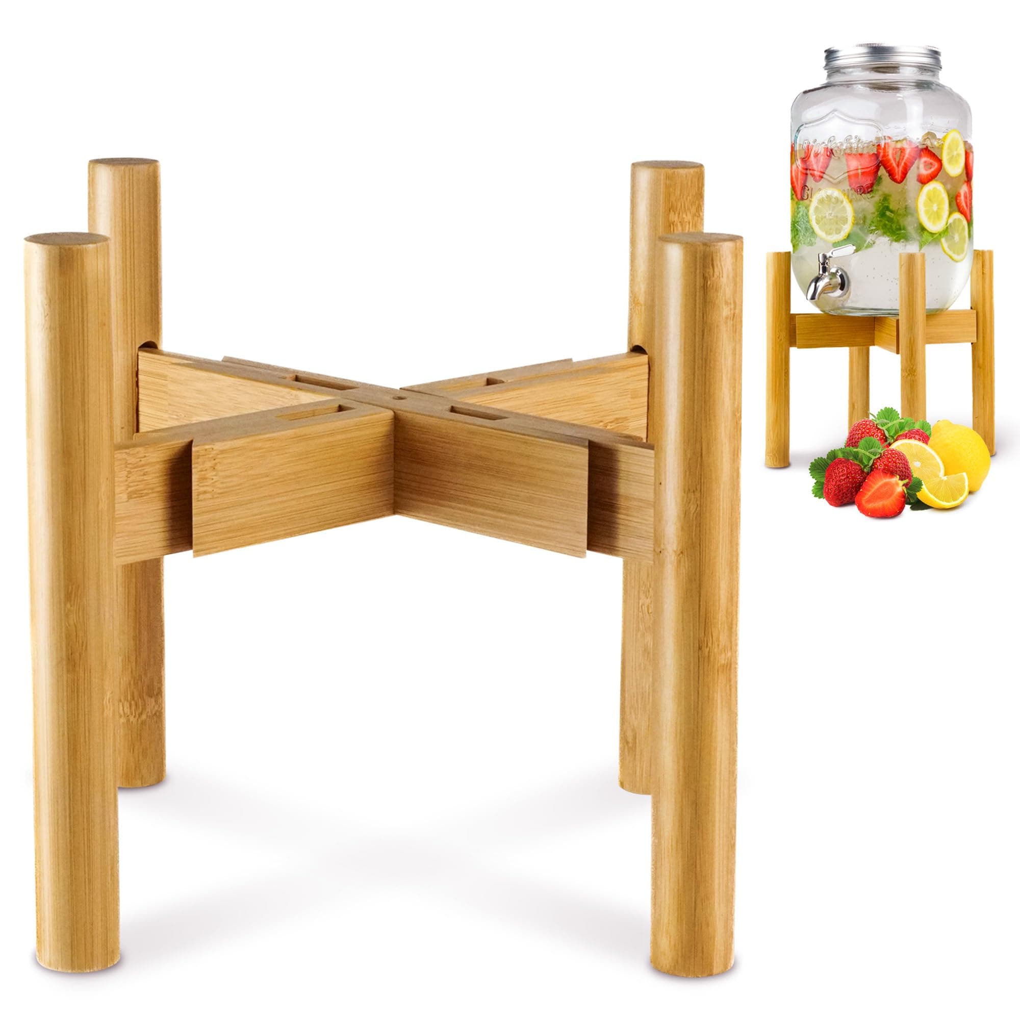 Modern Innovations Adjustable Water Dispenser Stand for 5 Gallon Bottle (8-10 Inch Fit) Beverage Jug or Stainless Steel Drink Dispenser Stand Only for Juice, Iced Tea, Lemonade, Parties, Catering