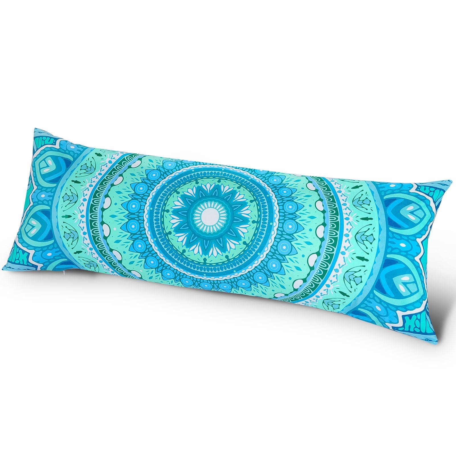 Play TailorBody Pillow Cover with Zipper 20x54 Soft Velvet Body Pillow Case Patterned Long Pillowcase for Adults,Teal