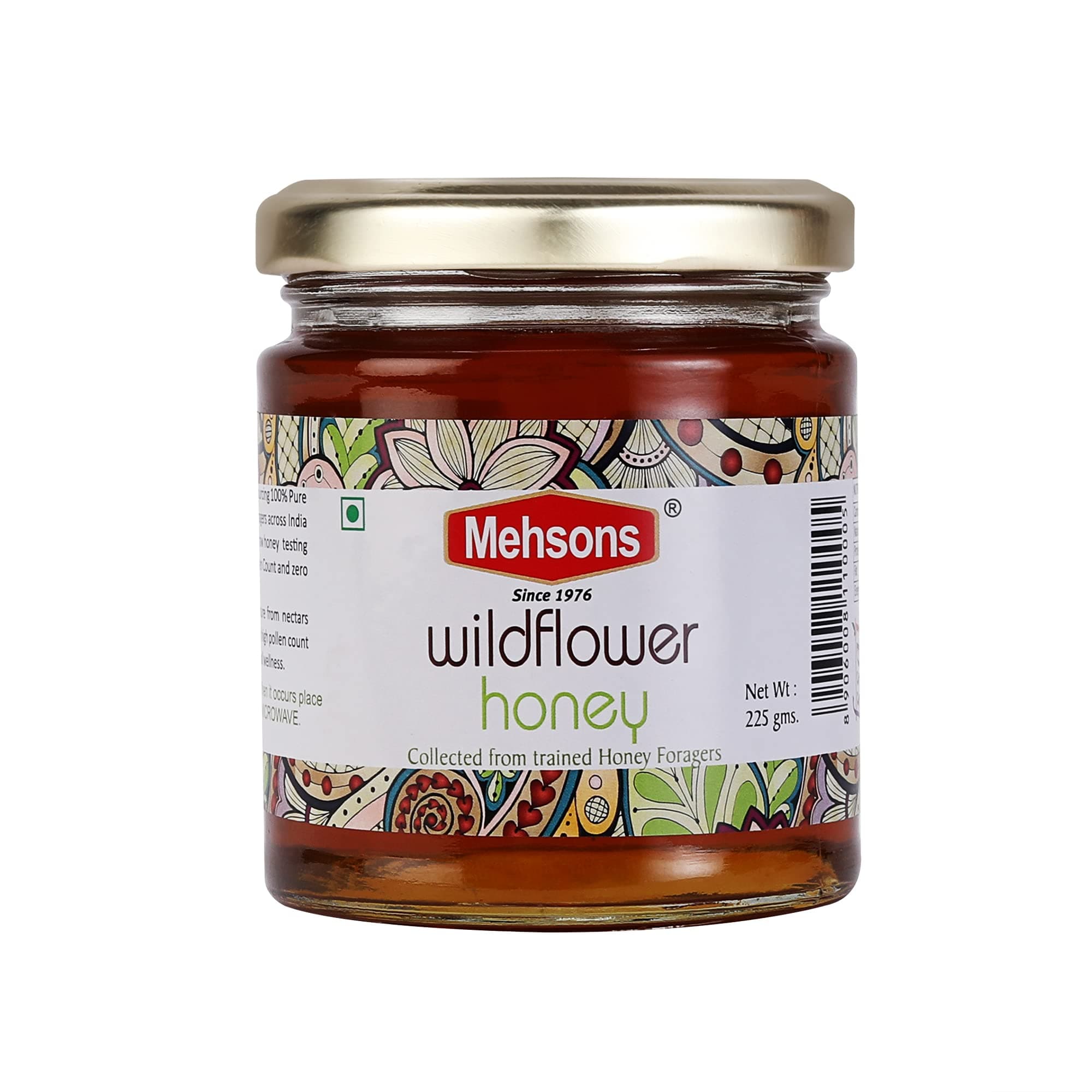 Mehsons Wildflower Honey I 100% Pure Honey I Sourced Directly from Beekeepers I Natural Immunity Booster I 225 Grams