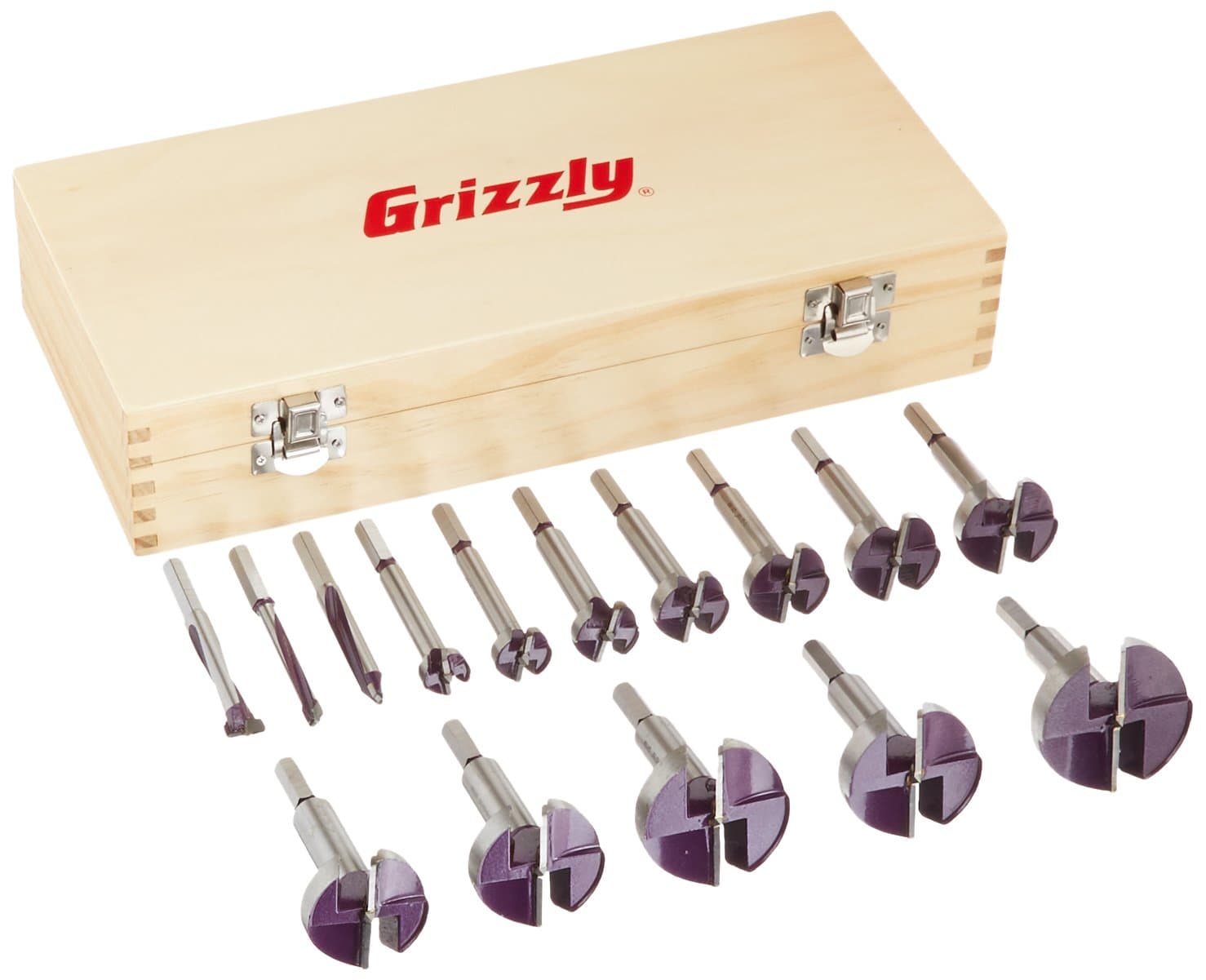 Grizzly Industrial H5862-15 Pc. Carbide Forstner Bit Filler Set