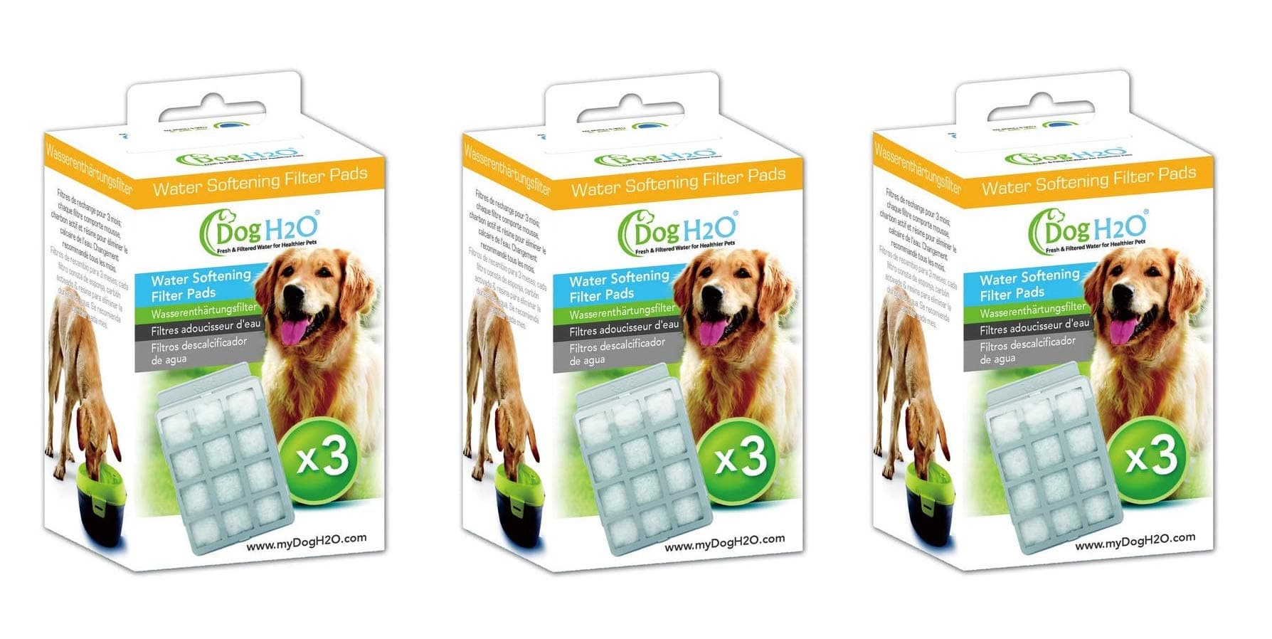 9 Pack of Water Softening Filter Pads for Dog Drinking Fountains