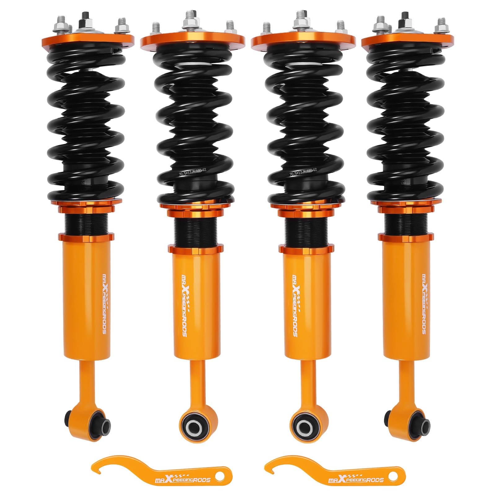 Coilovers Adjustable Height for Lexus IS250/IS350 RWD 2006-2013, for Lexus IS F RWD 2008-2014, Height Adjustable Coilovers Suspension Kit, Preset Damping Shock Absorber Struts, Lowering Kit Gold